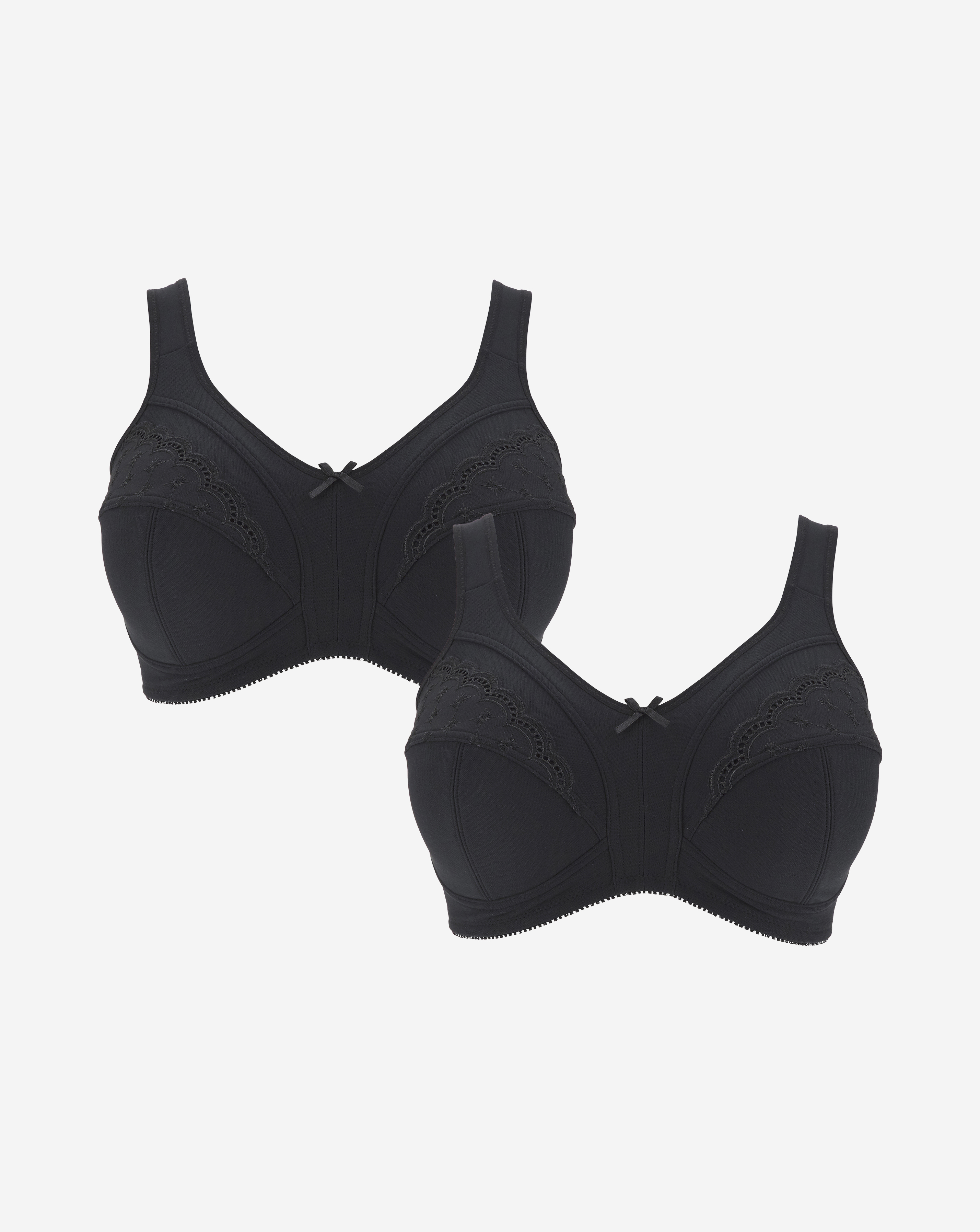 Exclare Women's Plus Size Comfort Bra, Full Coverage, Wirefree, Minimizer, 44D, Peacock Tail Black 44d