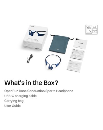 Shokz OpenRun Type-C Open Ear Headphones Blue