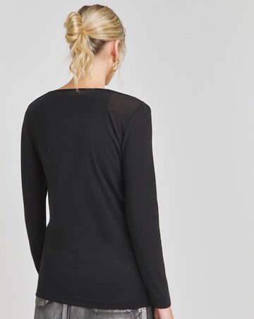 Black 2 In 1 Tank Long Sleeve Top