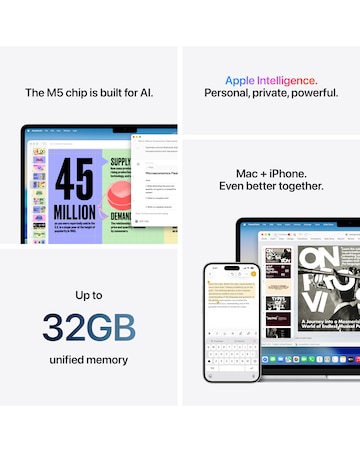 Apple MacBook Air (M5, 2026) 13in 10-core CPU 10-core GPU 16GB 1TB - Silver