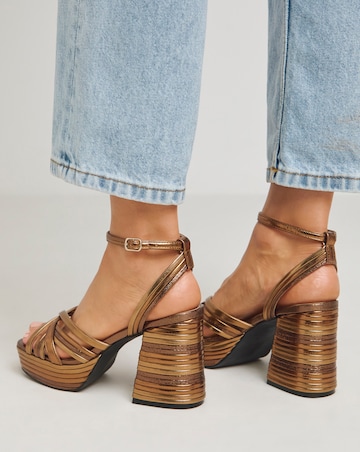 Patsy Feature Heel Sandals Wide E Fit