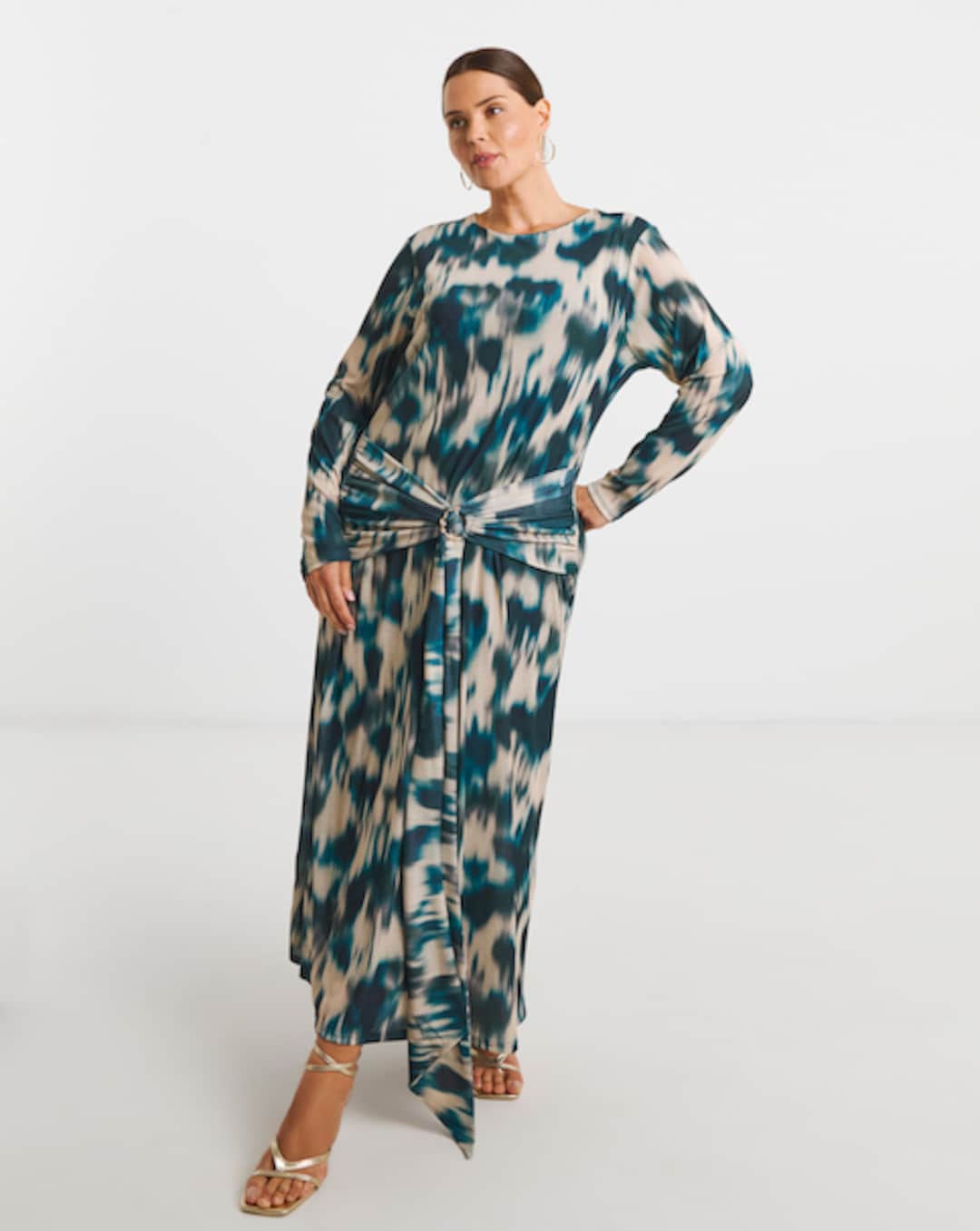 Simply Be Dobby Ombre Jacquard Maxi Dress | Simply Be