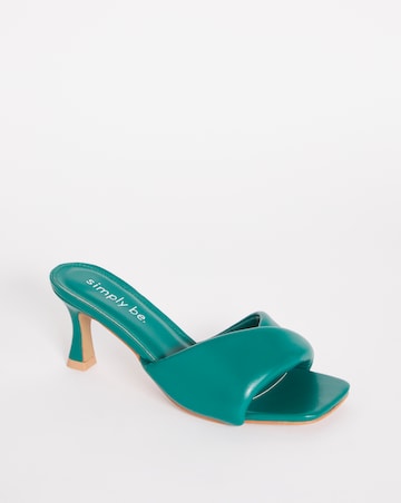 Angela Volume Twist Heeled Mule Ex Wide