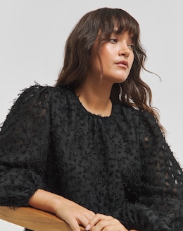 Textured Fluffy Blouse