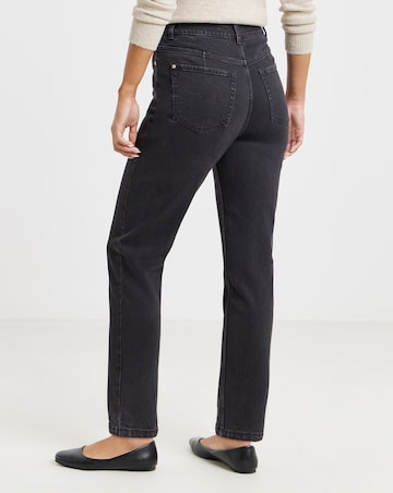 Simply Be 99 1 Washed Black Comfort Stretch Loose Mom Jeans