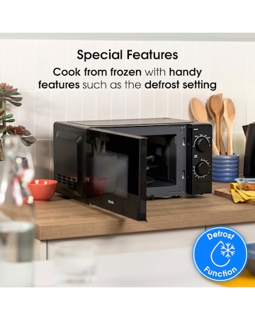 Abode 20 Litre Black Manual Microwave