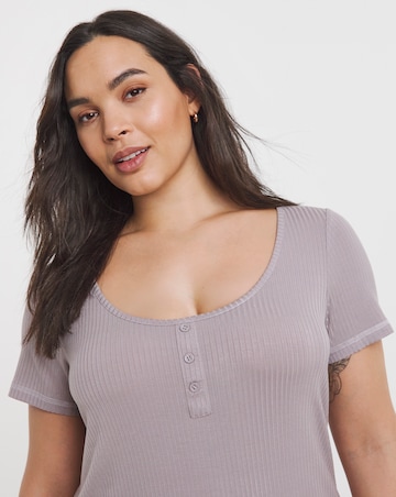 Modal Rib Pyjama Shortie Set
