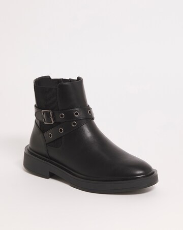 Tess Crossover Strap Ankle Boots Wide E Fit
