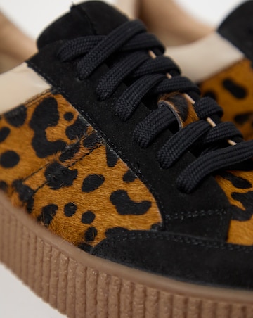 Beth Leather Chunky Lace Up Trainer - Extra Wide Fit (EEE)