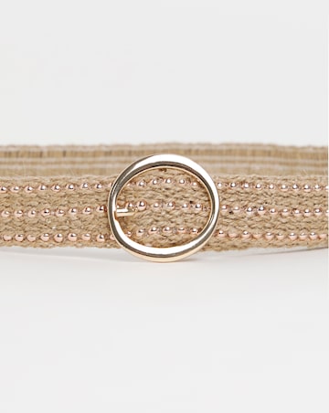 Studded Raffia Belt