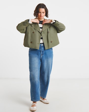 Khaki Cropped Trench