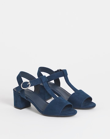 Jamie T Bar Heeled Sandals - Wide Fit (E)