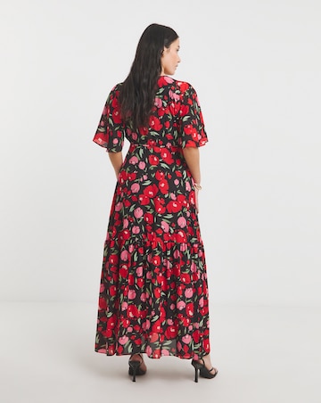 Simply Be Floral Print Wrap Midaxi Dress