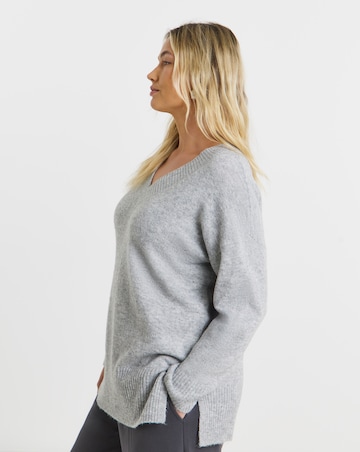 Cosy Yarn Bubblegum Pink V-Neck Tunic