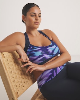 Sports Swim Bikini Cross Back Crop Top