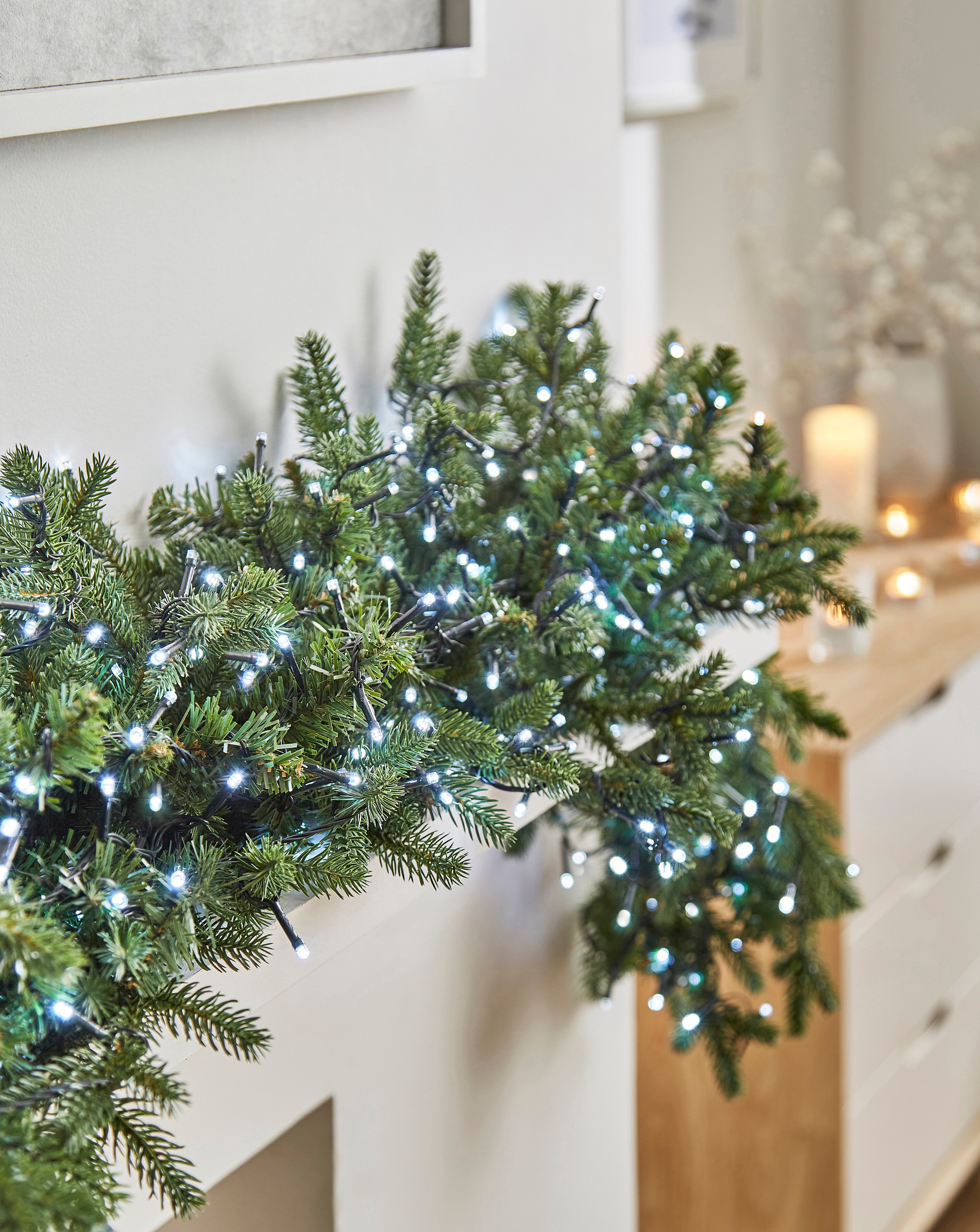 Cool White LED Battery String Lights