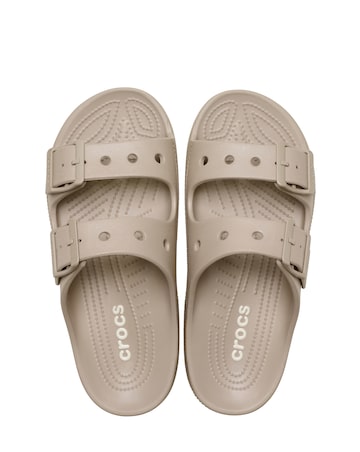 Crocs Taupe Buckle Sandal - Standard Fit