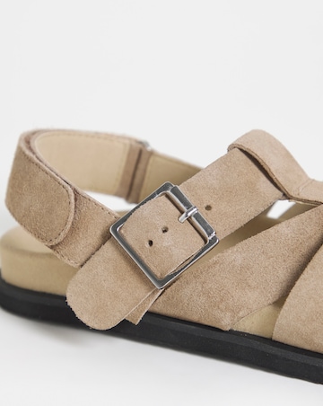 Seattle Leather Fisherman Style Mules With Slingback - Extra Wide Fit (EEE)