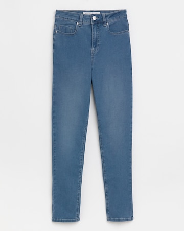 Mid Wash Highwaist Super Stretch Slim Jeans