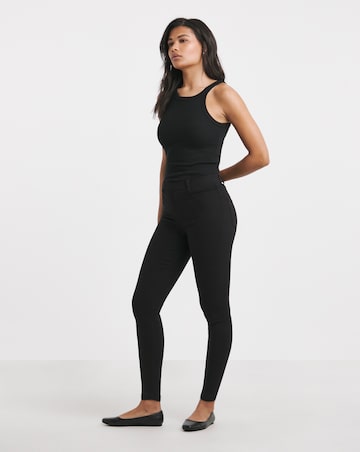 Simply Be Amber Black Pull On Skinny Jeggings