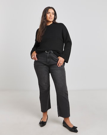 Black Crew Neck Knitted Jumper