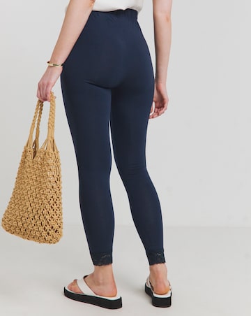 Joe Browns Navy Lace Hem Leggings