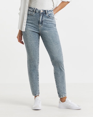 Mid Blue Slim Mom Jeans
