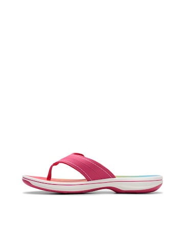 Clarks Bright Pink Brinkley Sea Flip Flop Sandal Standard Fit