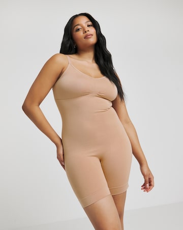 MAGISCULPT Medium Control Seamfree Mid Thigh Bodysuit Almond