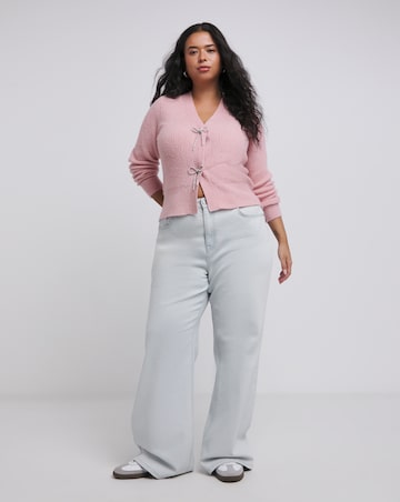 Pink Diamante Bow Cardigan