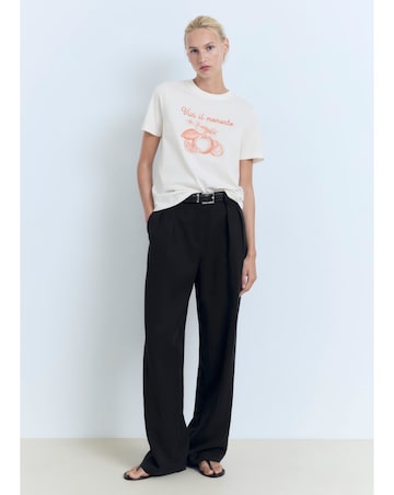 MANGO GRAPHIC ORANGE T-SHIRT