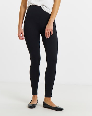 Black Cotton Rich High Waisted Legging