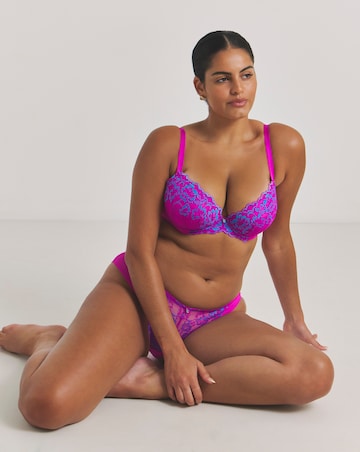 Ann Summers Sexy Lace Planet Two Tone Plunge Bra Pink/Blue