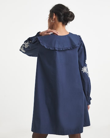 Simply Be Embroidered Collar Detail Shirt Dress