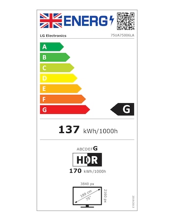 LG 75UA75006LA 75in 4K Ultra HD Smart TV