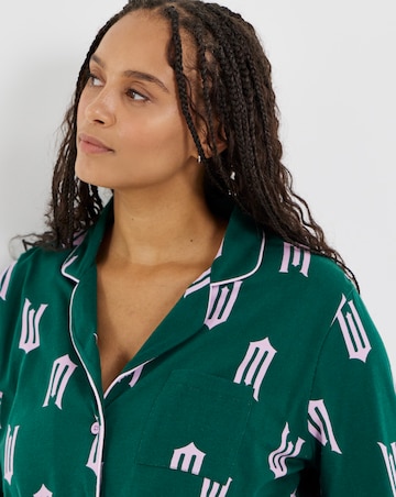 Wicked Button Through Cotton Pyjama Set