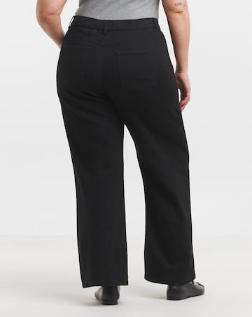 Black 24/7 Stretch Wide Leg Jeans