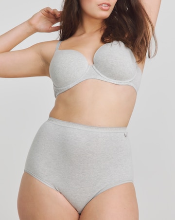 Slimma (4 Pack) Cotton Full Brief Knickers Blue Grey