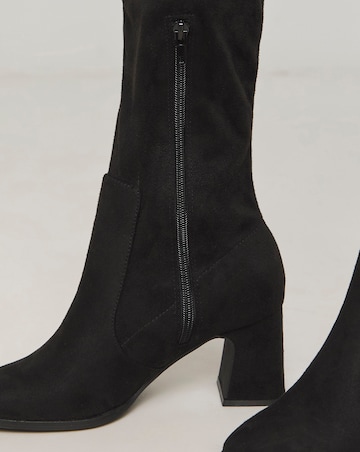 Chana Classic Knee High Heeled Stretch Boots Standard D Fit Standard Calf