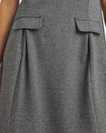 Simply Be Grey Check Print Jersey Jacquard Shift Dress