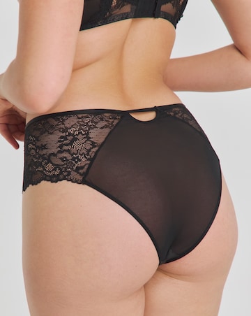 Ann Summers Caged Rose High Waist Brazilian Black/Red