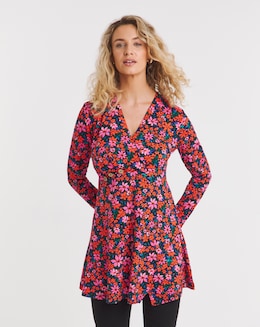 Joe Browns Floral Button Detail Jersey Tunic