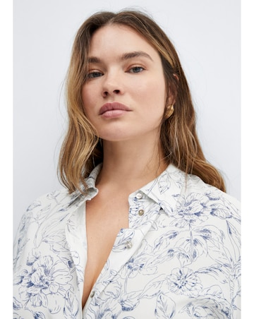 Mango Button Printed Shirt
