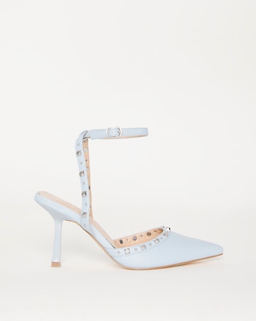 Hanny Studded Heel Court Shoe Wide Fit