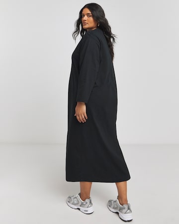 Black Midi T-Shirt Dress