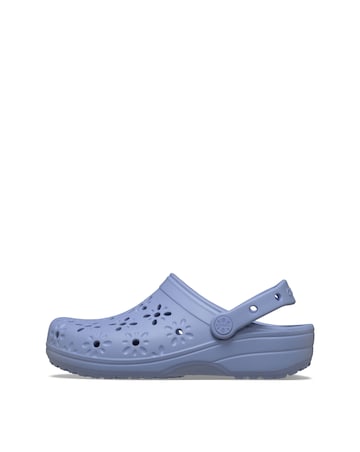 Crocs Blue Haze Classic Floral Cut Out Clog - Standard Fit