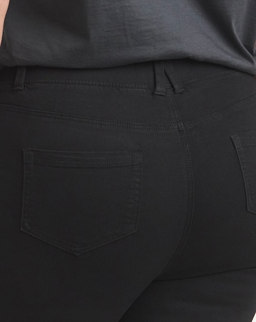Black Stretch Flared Pull On Jeggings