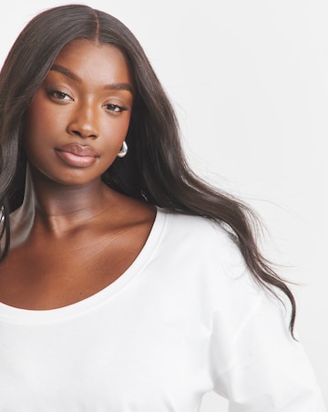 Simply Be White Scoop Neck Pure Cotton T-Shirt