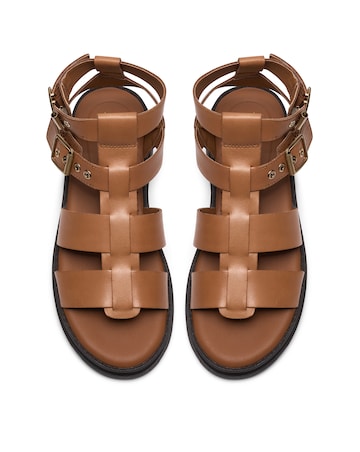 Clarks Tan Leather Orinoco3 Cross Sandals - Standard Fit (D)