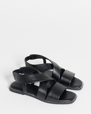 Janna Elasticated Flat Sandals - Extra Wide Fit (EEE)